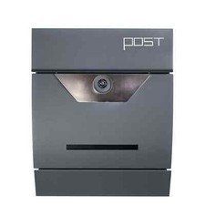 Wandbriefkasten HPB978-25 Briefkasten mit Zeitungsrohr Stahl Anthrazit 45cm