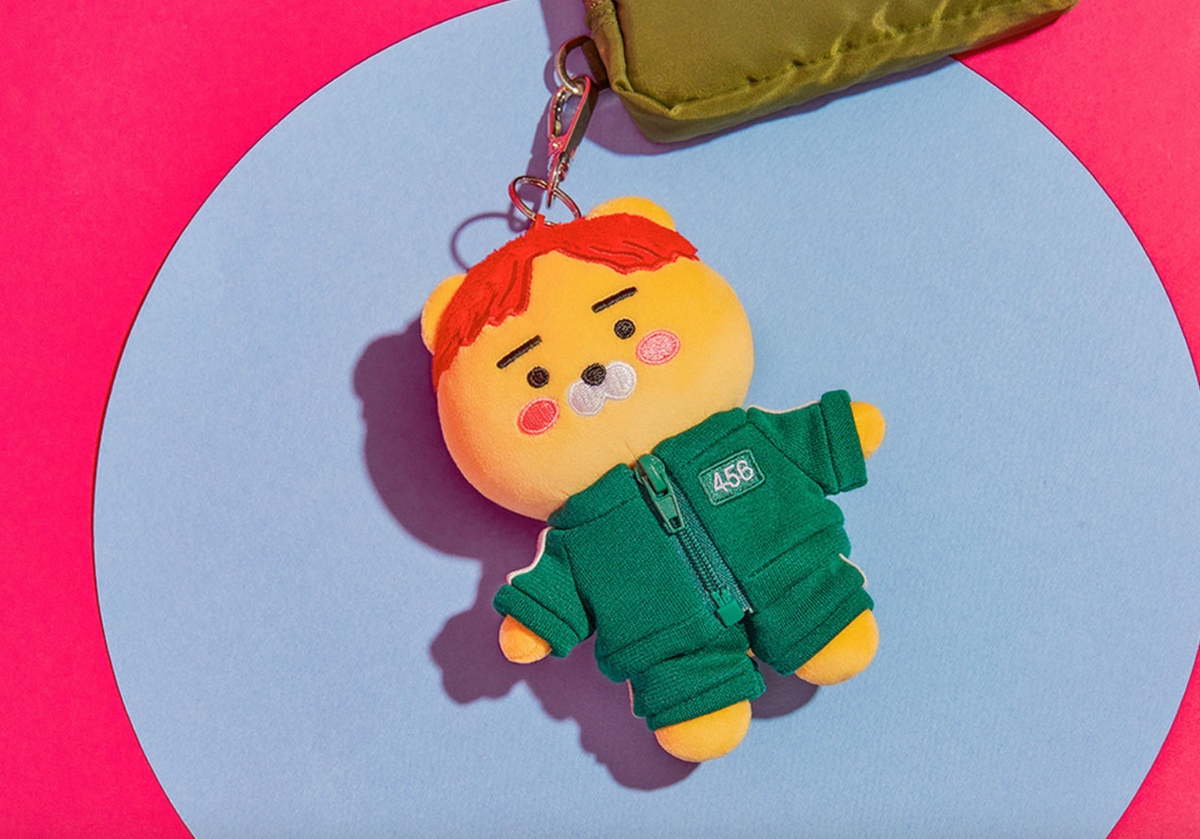 Squid Game x Kakao Friends キーホルダー　韓国限定 SQUID GAME X KAKAO FRIENDS Official MD Plush Keyring – Dear