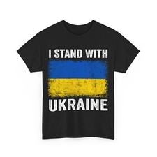 Support Ukraine I Stand With Ukraine Ukrainian Flag T-Shirt