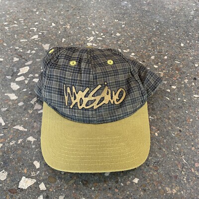 Y2K Mossimo Yellow Brim Plaid Style Pattern Adjustable Snapback