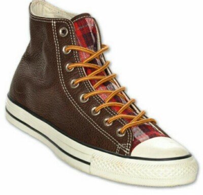 Converse Rare Chuck Taylor All Star Leather Brown And plaid  display picture 1