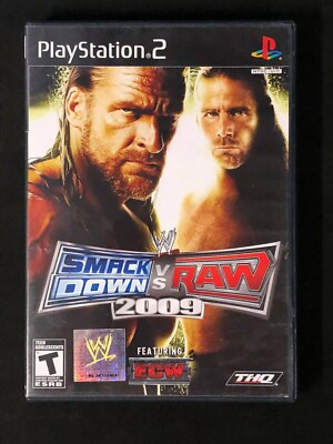 WWE SmackDown vs. Raw 2009 Featuring ECW (Sony PlayStation 2, 2008) Complete 