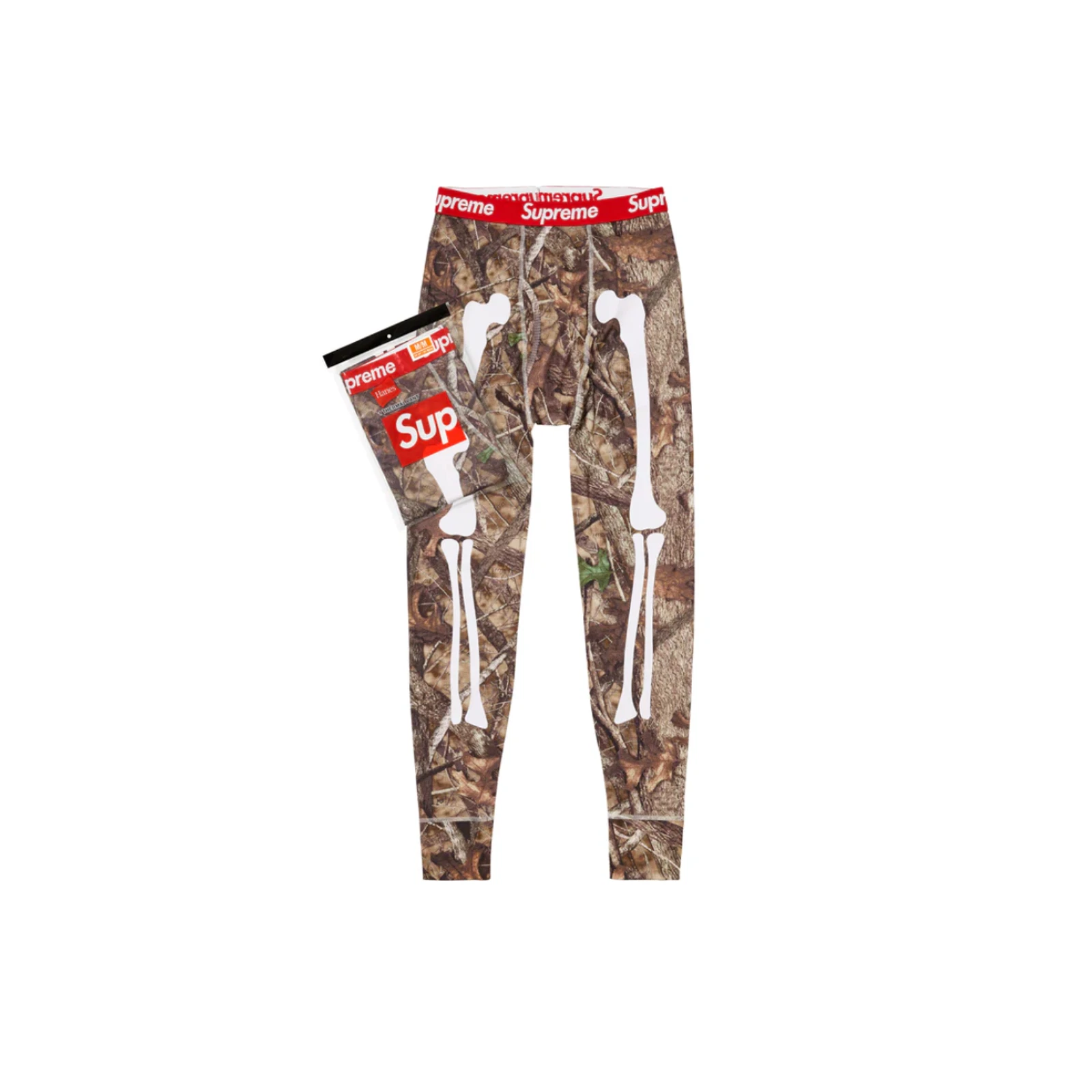 Pantalon thermique Supreme x Hanes Bones   Taille XL   Camouflage   NEUF
