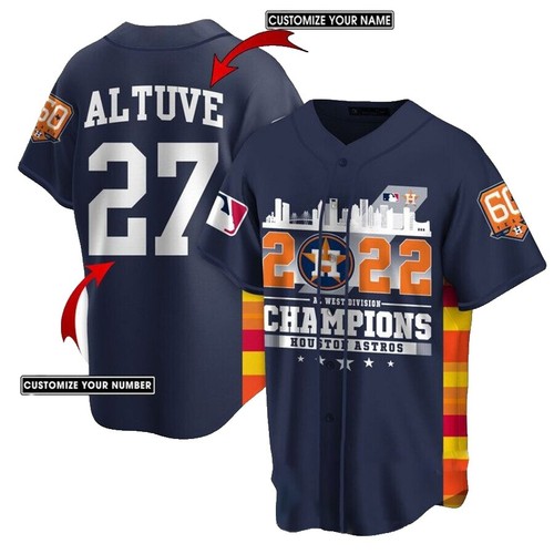 Jose Altuve #27 Houston Astros 2022 World Series Champions Jersey