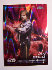 Han Solo Topps Chrome 24' Star Wars Red Wave Refractor