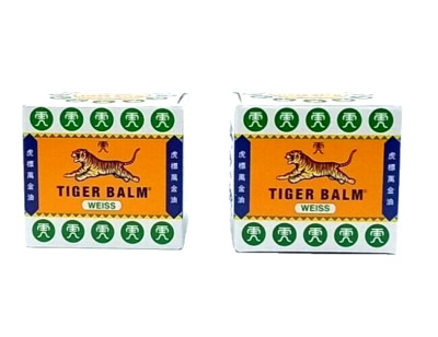 2x TIGER BALM WEISS 19,4g Natürlicher Balsam bei Erkältungsbeschwerden