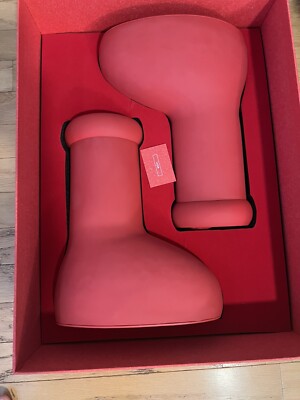 MSCHF Big Red Boots Brand New Size 7 Astro Boy Cartoon Boot in hand!
