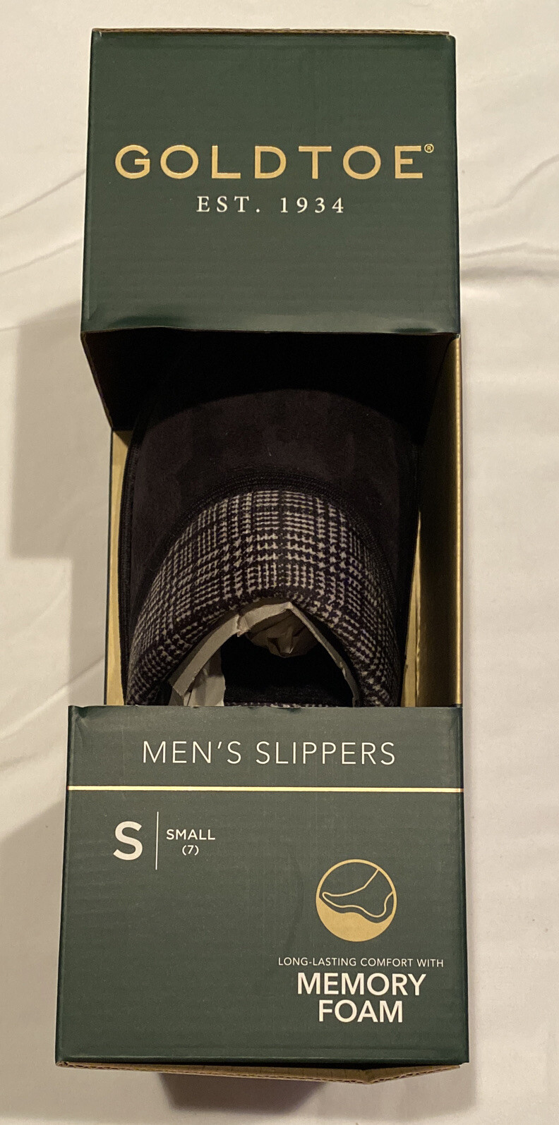 PANTOFOLA D’ORO PUNTA ORO Ciabatte Uomo Nero Memory Foam Taglia S (7) Nuove