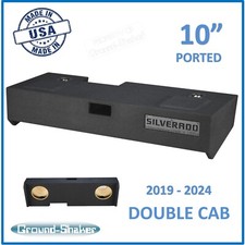 Chevy Silverado 2020 DOUBLE Cab 10" Sub box Subwoofer Enclosure Car audio