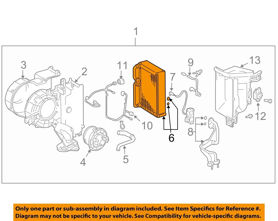 Б/у задний сердечник испарителя подходит: 2009 Lexus gx470 задний класс C - Изображение 3 из 4