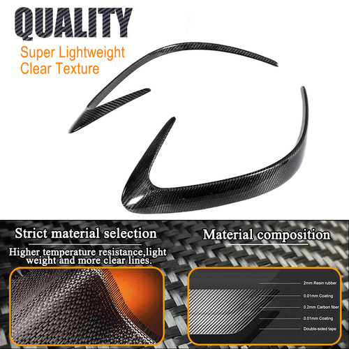 For Benz C292 GLE450 GLE63 Coupe 16-19 Real Carbon Rear Bumper Canards Fins - Bild 7 von 11