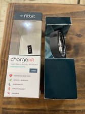 Black FitBit Charge HR AS iS Untested No Charger 