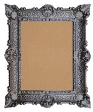 Antik Barock Bilderrahmen Silber 56x46 Fotorahmen Repro Fotos 30x40 Barockrahmen