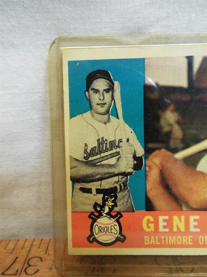 1960 Topps Gene Woodling Baseball Card Baltimroe Orioles #190 TCG - Image 3 of 4