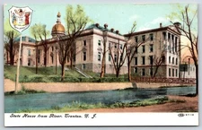 Postcards State House From River, Trenton, New Jersey, Unposted