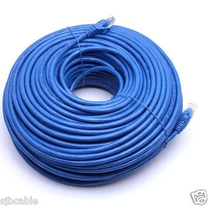 150FT CAT6 Réseau Lan Ethernet de câble CAT 6 RJ45 Cordon de patch Internet bleu NEW
