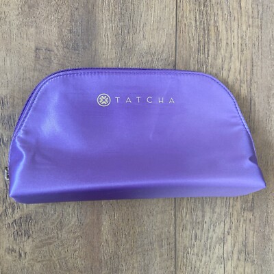 TATCHA leer lila Kosmetik Make-up Hautpflege Toilettenartikel Reisetasche brandneu