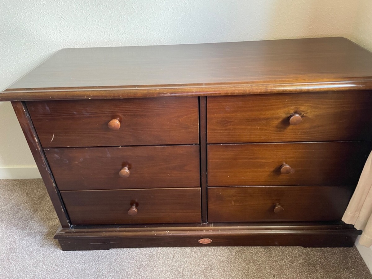 Boori country six drawer cupboard chest of drawers solid wood