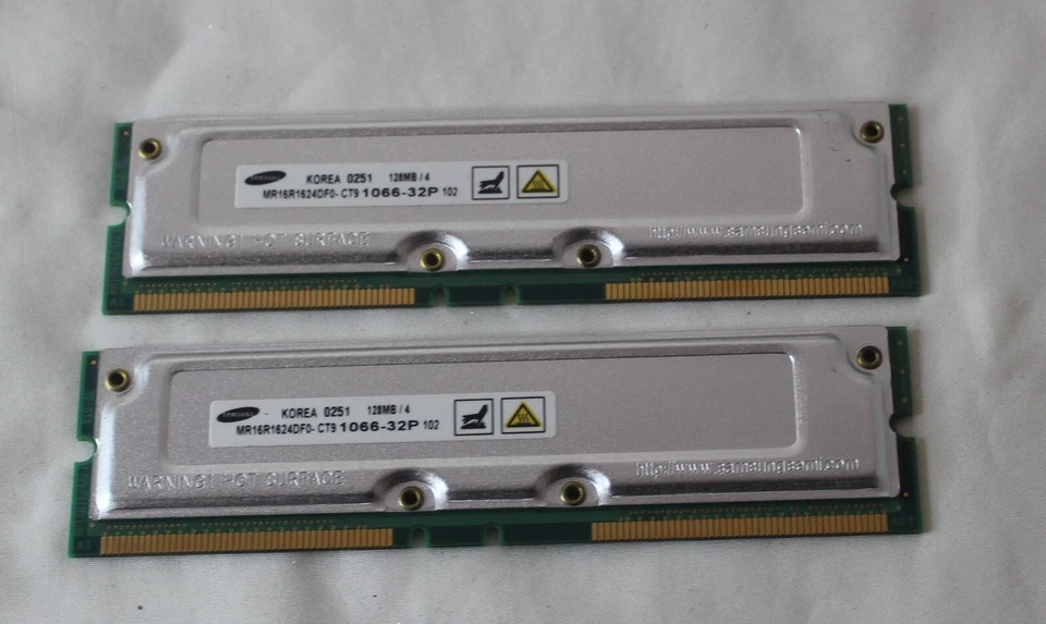 2 x 125MB Samsung MR16R1624DF0-CT9 1066-32P Memory RAM - Image 2 of 4
