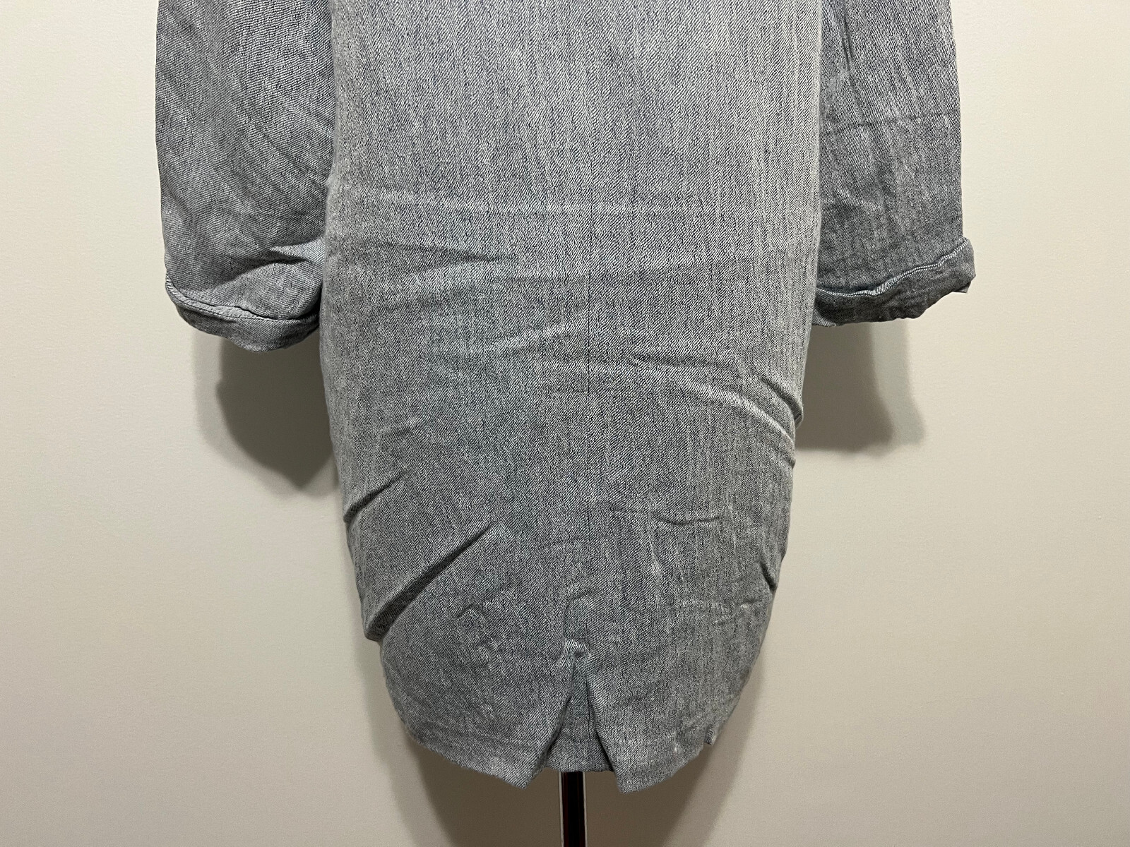 Zara Basic Outerwear Linen-Blend Jacket Coat Blue… - image 12