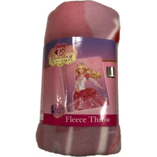 Barbie 12 Dancing Princesses Fleece Throw Blanket 50" x 60"