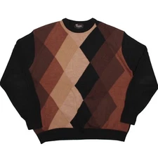 Vintage Tosani Canada Sweater Size XL Mens Earth Tones Brown Black Coogi Style