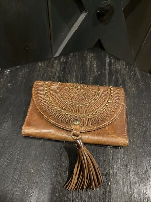 PATRICIA NASH Colli Distressed Leather Fold Over Wallet