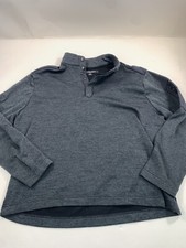 Greg Norman Sweater Mens XL Gray Long Sleeve 1/4 Button Outdoor Pullover