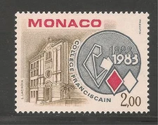 Monaco #1371 (A408) VF MINT NH - 1983 2fr Franciscan College Centenary - Church