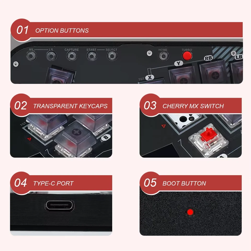 Mini SOCD Arcade Controller - RGB Mechanical Keyboard for PC, Android, PS4 - Image 4 of 4