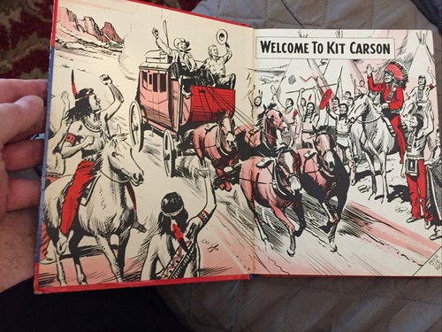KIT CARSONS COWBOY ANNUAL 1958, rare British Amal Press western comic book HC - Picture 4 of 10