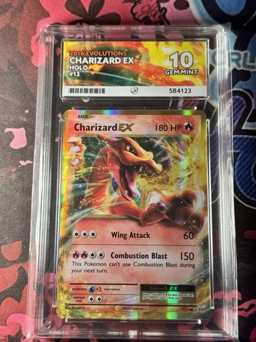 Pokemon: XY Evolutions Charizard-EX  Holo Card 12/108 ACE 10 Gem Mint 2016