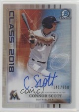 2018 Bowman Draft Class of 2018 Auto 141/250 Connor Scott #C18A-CSC Auto 17iz