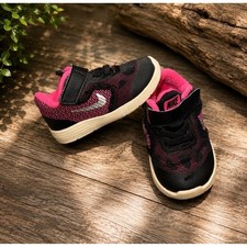 Nike Revolution 3 Toddler Girls Black Pink Sneaker Running Shoe Size 4C