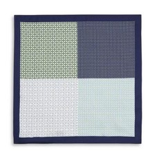 The Men's Store at Bloomingdale's Geometric Quadrant Silk Pocket Square NWT