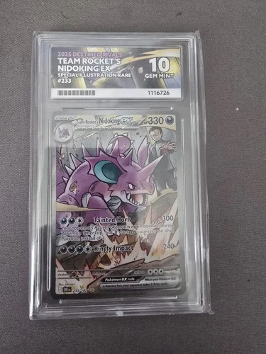 ACE Grading Team Rocket’s Nidoking ex 233/182 Sv10 SIR Holo 2025