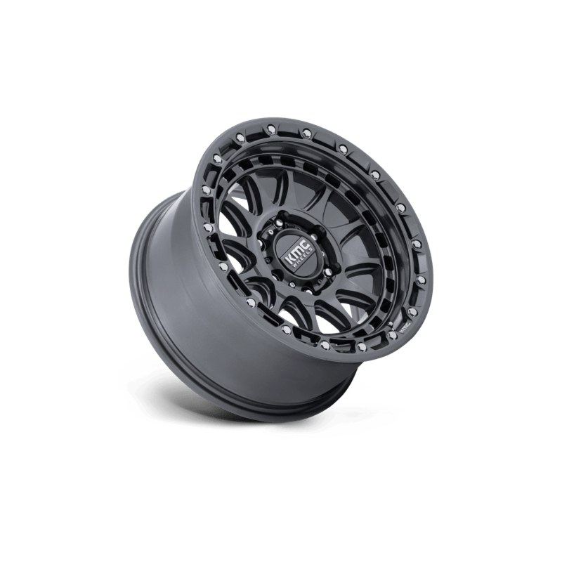 4) KMC KM556 CRUX GLOSS GUNMETAL RIMS 17x8.5 6x139.7/6x5.5 0