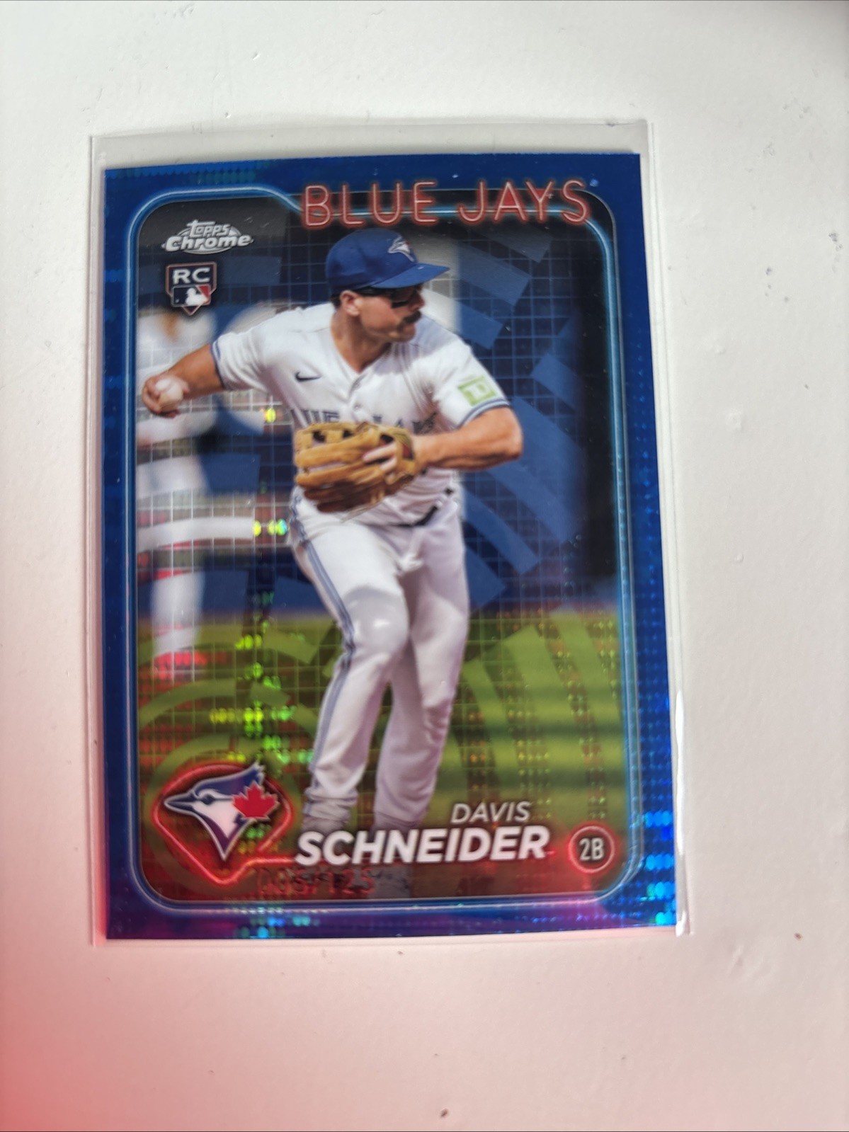 2024 Topps Chrome - Davis Schneider #290 Blue Sonar Refractor /125 (RC)