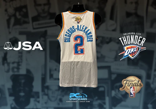 Shai Gilgeous-Alexander Signed NBA Finals Nike Thunder White Jersey JSA COA BJ8
