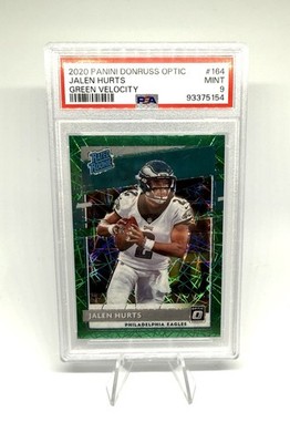 2020 Panini Donruss Optic Jalen Hurts PSA 9 RC Green Velocity Eagles