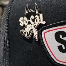 So-Cal Speed Shop Wolf PIN vtg stylehat  jacket drag racing Hot Rod SCTA nhra