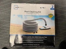Mainstays Pool Vacuum Kit 2-Piece 25ft UV-Resistant Hose+Swivel Head 1.25"/1.5"