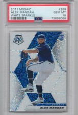 2021 Mosaic ALEK MANOAH RC White Sparkle #288 TORONTO BLUE JAYS PSA 10