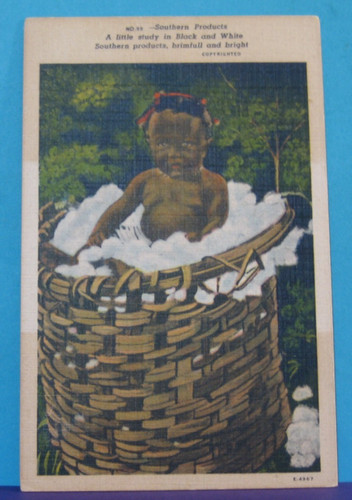 VINTAGE ETHNIC POSTCARD FARMING COTTON SCRAPBOOKING CRAFTS