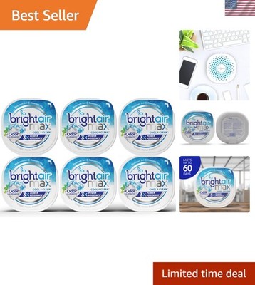 Max Odor Eliminator Gel - 6 Pack, Biobased Air Freshener with Cool Clean Scent