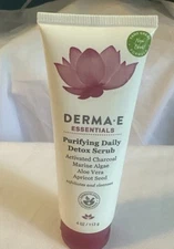 Derma-E Purifying Daily Detox Scrub with Activated and Seaweed Extract 4 oz