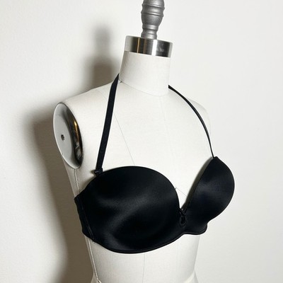 Victoria's Secret Bombshell Strapless Push Up Bra Black 34C NWT Convertible