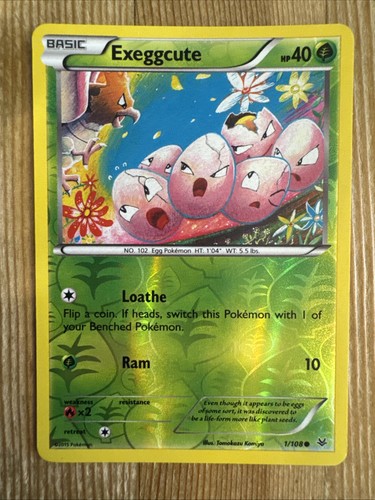 Exeggcute - 1/108 - Common - Reverse Holo Roaring Skies LP