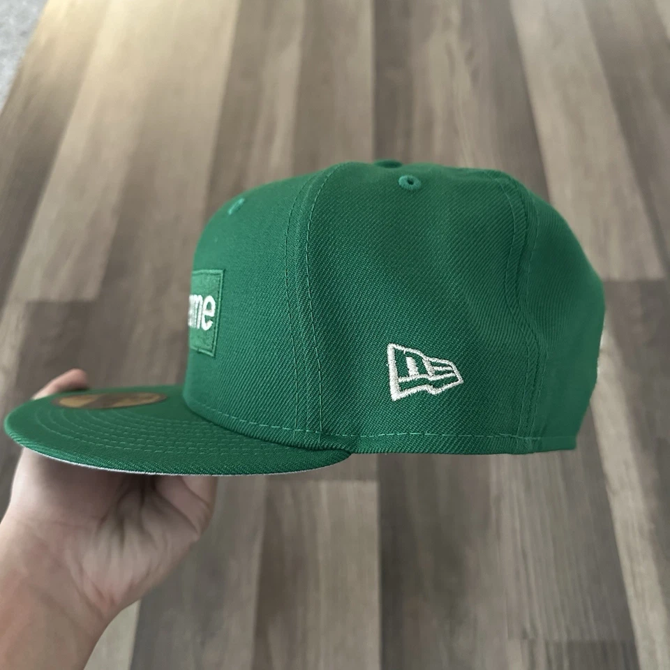 AUTHENTIC Green Supreme Money Box Logo New Era Fitted Hat W Embroidery - Image 3 of 4