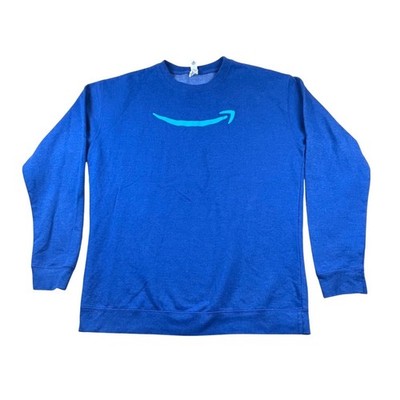 Amazon Employee Smile Logo Blue Crewneck Sweatshirt Independent Trading Co 2XL